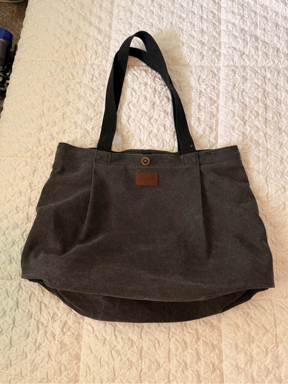 Canvas Tote Bag in Dark Gray
